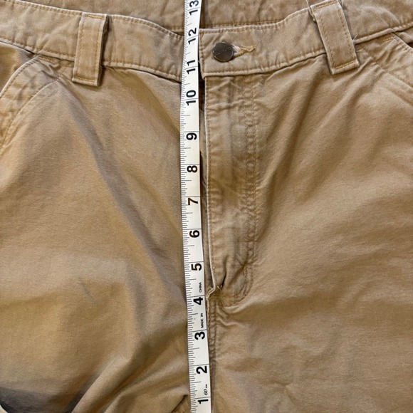 Carhartt Mens Tan Canvas Work Carpenter Pants Size 34x32 - Picture 6 of 8